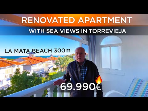 🔥 Hot offer 💰 Renovated apartment with sea views and pool views in Torrevieja La Mata beach
