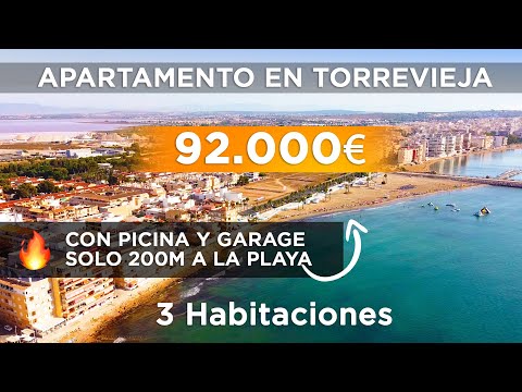 Apartamento en Torrevieja 🌊🌴 Piso de 💥 3 dormitorios 💥 a 100m de la Playa de Naufragos en Torrevieja