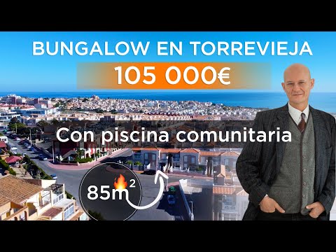 💰 Venta Urgente 🔥 Bungalow con piscina comunitaria y parking en Aguas Nuevas, Torrevieja 🌴