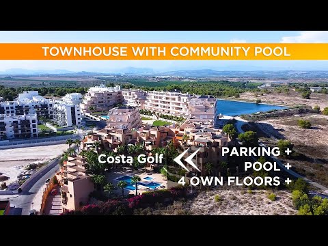 Property in Spain 🌊🌴 Townhouse with community pool in Residencial Costa Golf in Orihuela Costa