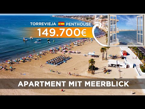 Wohnung in Spanien kaufen 🌴🦜 Penthouse apartment mit Meerblick in Torrevieja in Spain