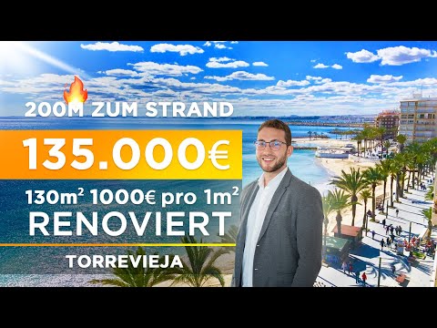 Apartment in Torrevieja 135.000€ 🌴🦜 130m² RENOVIERT Wohnung in Torrevieja, 200 M von Playa del Cura