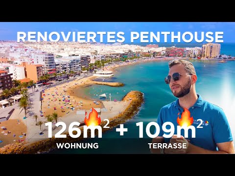 Ferienwohnung 🌴🦜 Penthouse mit beeindruckender Terrasse in der Nähe von Playa in Torrevieja
