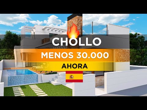 🔥 CHOLLO -30.000€ 🔥 Moderno chalet de obra nueva con parking y piscina privado en Benijofar Alicante