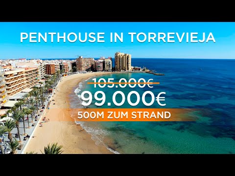 Wohnung in Spanien 🏡🌞 Penthouse zum Verkauf in Torrevieja, in der Gegend von Habaneras in Strandnähe