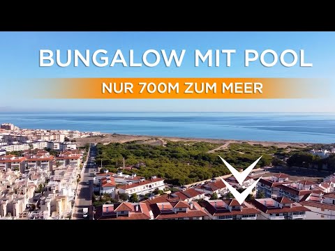 Bungalow in Spanien in der Nähe des Meeres 🌊🌴 Bungalow mit Pool und einer großen Terrasse